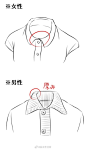 衬衫衣领的画法教程！ ​​​​