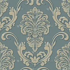 矢量缎无缝模式元素。古典奢华的老式锦缎装饰，皇室维多利亚无缝纹理的壁纸，纺织品，包装。精美的花卉巴洛