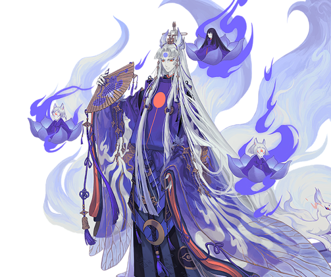 78阴阳师手游式神玉藻前和风动漫美少年同人手绘tv动画