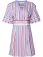 Maison Kitsuné striped V-neck dress