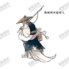 国学人物插画 【酷图网】古代历史名人,古代名医名士,古代诗人,国学人物插画
