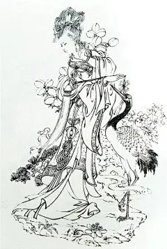白描神话人物作品赏析