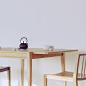 吱音森叠实木折叠桌小户型餐桌设计师家具简约中式北欧宜居工作台