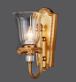欧式灯具 单头单头铜本水晶玻璃壁灯 卧室 床头 走廊 灯具灯饰