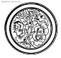 中国古典图案-带纹理的花朵和叶子构成圆形图案传统图案|黑白|花朵|矢量素材|纹理|叶子|艺术|圆形图案|中国风|中国古典|装饰