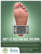 Saint John's Health Center Foot & Ankle Ad Campaign : This ad series, promoting the University Foot and Ankle Institute and Saint John's Health Center, was centered on how patients feel when they have various conditions. Utilizing simple photography o