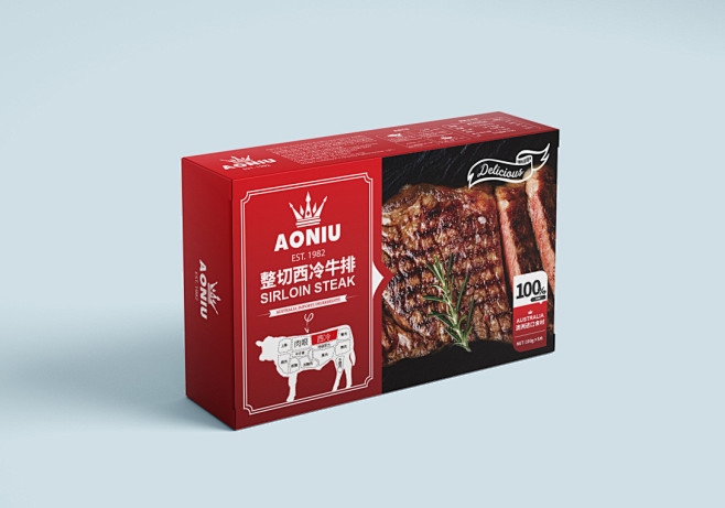 AONIU牛排包装设计-古田路9号-品牌...