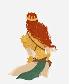 手绘女骑士高清素材 卡通 复古 手绘 插画 欧美 王冠 童话 骑士 免抠png 设计图片 免费下载