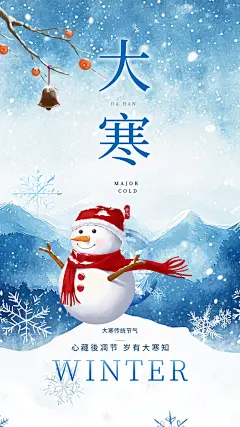 品质大寒节气宣传海报