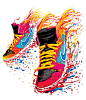 Nike t shirt design 2012 on the Behance Network #vector #vibrant #illustration #sneakers #trainers