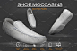 男士鞋子休闲皮鞋立体展示效果图VI智能图层PS样机提案素材 Shoe Moccasins Mockup - 南岸设计网 nananps.com