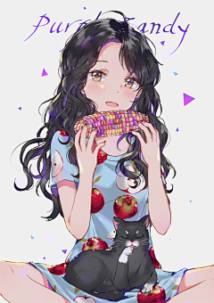 深海奥里昂采集到人物插画日韩（女）