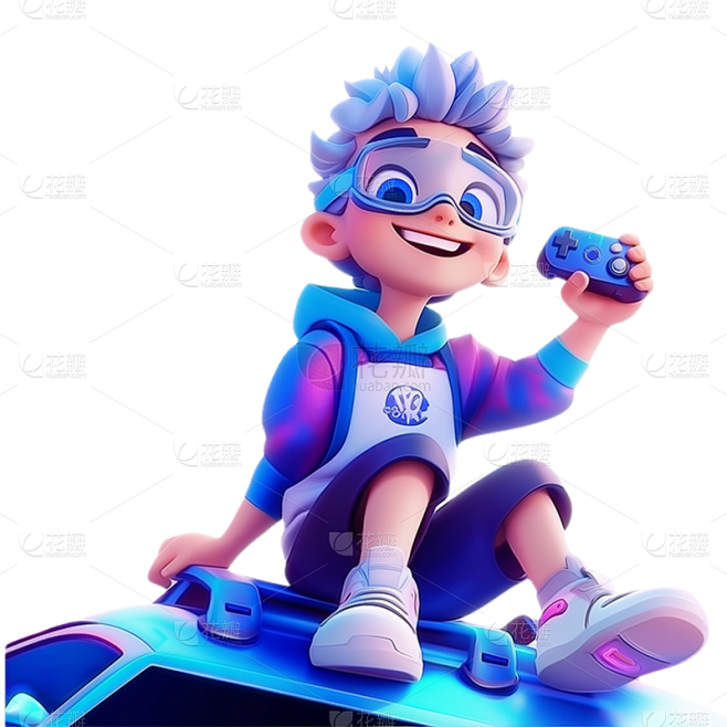 人物系列通用3D皮克斯动感科技人物