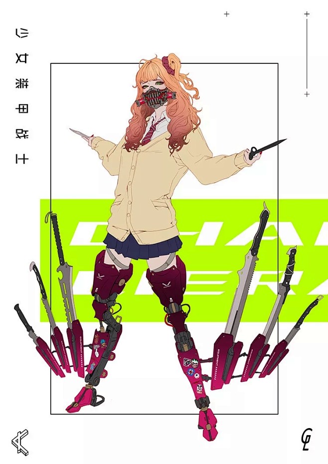 cyberpunkschoolgirls少女装甲战士系列韩国概念设计师parkjunkyu