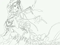 ———自己收藏的线稿以及古风图。_看图_古风线稿吧_百度贴吧