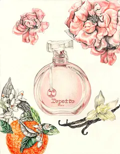 Carmen García Huerta的时尚杂志插图