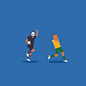 Google Euro Sport : We collaborated with AKQA to work on a series of gif animations for Google Euro SPort 2015.