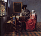 油画人物作品欣赏《红酒课堂》完整版高清图片