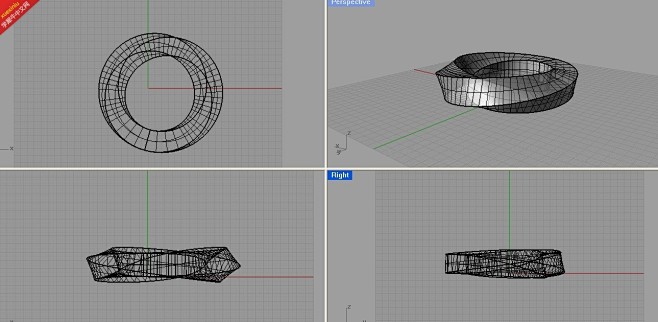 Rhino简单三步搞定莫比乌斯环建模-R...