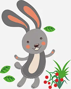 卡通动物兔八哥插画矢量素材图宝宝 https://bao16.com 兔八哥 小狗 牛 羊 猪 狗 猫 驴 毛驴 装饰图案 卡通动物 可爱卡通 卡通手绘 幼儿园图案 游乐场