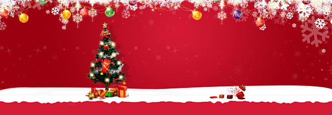 #圣诞节##喜庆圣诞树##banner背...