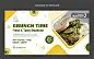 Flat design food facebook ad