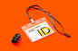 Horizontal ID Badge Mockup 4款横版工作证ID入场证吊牌胸卡设计贴图ps样机素材展示效果图 - UIGUI