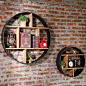 美式复古工业风创意家居客厅车轮壁饰咖啡厅墙壁置物架装饰品壁挂