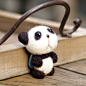 海魂衫小熊猫羊毛毡戳戳乐材料包摆件防尘塞手机链挂件