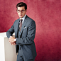 Ermenegildo Zegna - Made to Measure - Spring Summer 2014 Suits - Blue 100% Silk Fishbone Business Suit