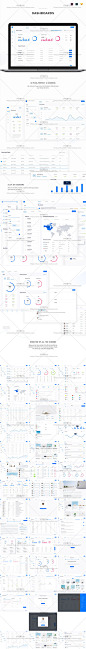 40个数据I表格趋势图展示PPT模板网页设计UI工具包PSD设计素材-淘宝网