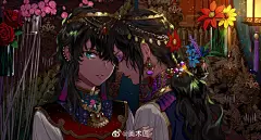 色彩明艳，
,
幅幅精良。
,
人物插画、漫画家
,
風李たゆ ​​​​