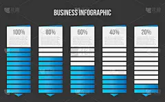 创意矢量插图柱状图，对比表信息图孤立透明背景。艺术设计业务数据幻灯片模板。抽象概念图形元素