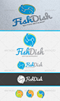 Fish Dish Restaurant Logo Template - Food Logo Templates