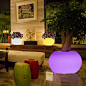 LED发光花瓶花盆 花园院子创意种植大号组合花盆别墅庭院装饰灯-淘宝网