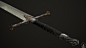 13th Century Ornate Sword, David Whittern : A personal project for university. An ornate sword passed down from generations. Some inspiration from various sword designs including Jaime Lannisters original sword from the show Game of Thrones.