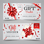 其中包括图片：Free Vector | Realistic gift voucher banners