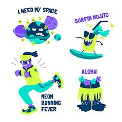 卡通表情包贴纸-享设计