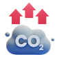 CO2 UP  3D Icon