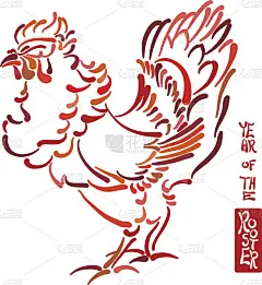 画的公鸡
