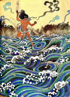 名家绘中国神话 冯健男 嫦娥奔月 - 小红书