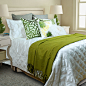 梵廊朵|别墅样板房|家居软装|床品套件|中式现代|清新简约|草绿色-淘宝网