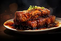 地道传统美食美食水彩插画