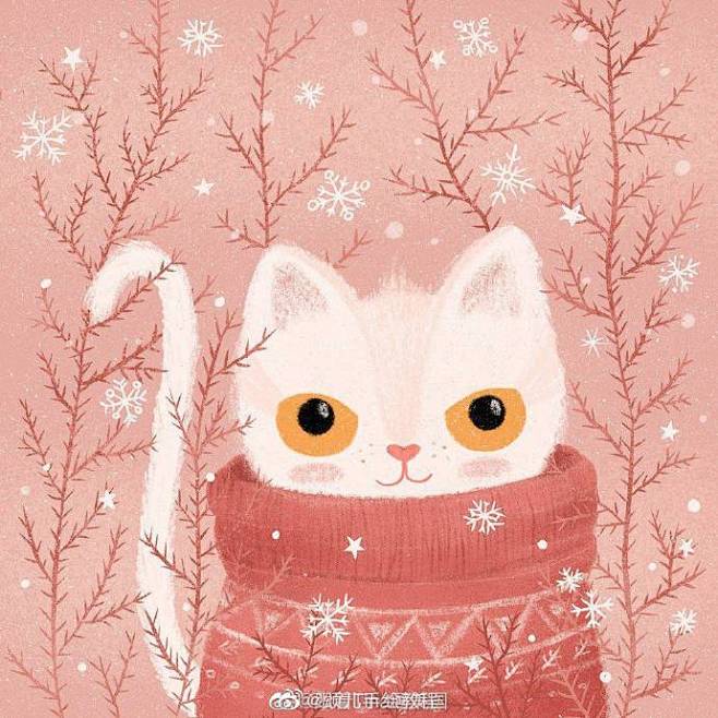冬日里让人很温暖的可爱猫咪~
ins：m...
