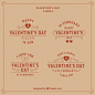 Free vector vintage valentine's day label/badge collection