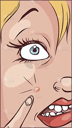 白色背景矢量插图的斑点女孩