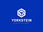 Monogram YS. Consulting in the construction industry. print blue cube monogram s y yorkstein sign mark logotype logo