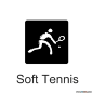 2006多哈亚运会全套46个体育图标矢量图片（Illustrator CS版本） - 体育项目图标：软式网球向量图16 #采集大赛#