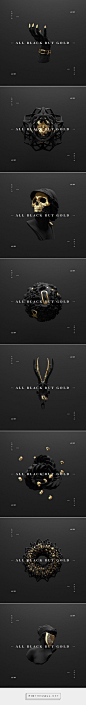 All black but gold on Behance - created via http://pinthemall.net