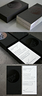 Space150's v23 Letterpress Black Business Card